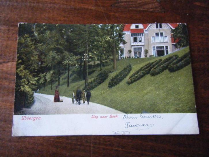 W24 - Ubbergen - Weg naar Beek - 1906 - Oude kaart, Verzamelen, Ansichtkaarten | Nederland, Gelderland, Voor 1920, Ophalen of Verzenden