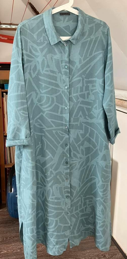 Oska jurk, maat 2, bedrukt linnen, Kleding | Dames, Jurken, Zo goed als nieuw, Maat 38/40 (M), Overige kleuren, Onder de knie