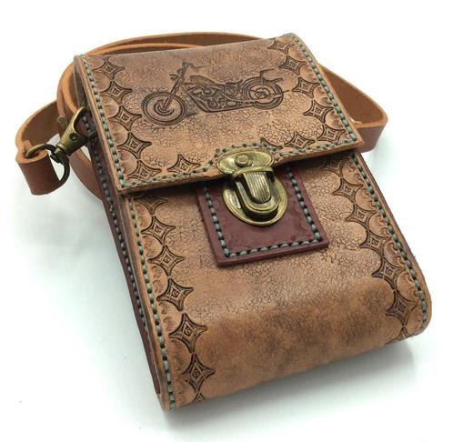 Tuigleer Riemtas 03 heuptas scull motor vrijmetselaar, Sieraden, Tassen en Uiterlijk, Tassen | Damestassen, Nieuw, Schoudertasje