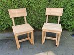 Te koop, 2 stuks steigerhouten stoelen., Zo goed als nieuw, Ophalen, Stoel(en)