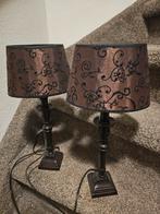 Bruine schemerlampen, Ophalen of Verzenden, Rond, Minder dan 25 cm