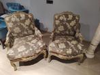 2 Napoleon 3 feauteuils, Huis en Inrichting, Fauteuils, Ophalen, Zo goed als nieuw, Stof