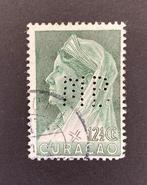 Perfin MB in nvph 128 Curacao, Postzegels en Munten, Verzenden, Gestempeld