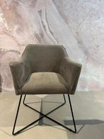 Trendy eetkamerstoel - Stoer design met zwart kruisframe, Ophalen, Sommelsdijkse haven 19, Bruin, Info@vissermeubelen.nl