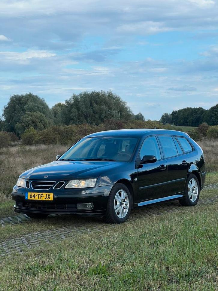 Saab 9-3 1.8 T Sport Estate 2006 Zwart, Auto's, Saab, Particulier, Saab 9-3, Benzine, C, Stationwagon, Handgeschakeld, Origineel Nederlands