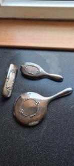 Antieke Kaptafelset - Spiegel, Borstel, Kledingborstel, Antiek en Kunst, Ophalen of Verzenden