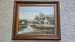 Schilderij Landschap G. Witkamp, Antiek en Kunst, Ophalen of Verzenden