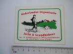 sticker oud Haaksbergen Jacht jager wild retro vintage strip, Verzamelen, Stickers, Verzenden, Zo goed als nieuw, Bedrijf of Vereniging