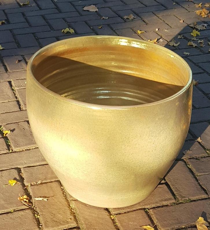 Grote gouden pot aardewerk Mobach keramiek bijna 20 kg, Antiek en Kunst, Antiek | Keramiek en Aardewerk, Ophalen