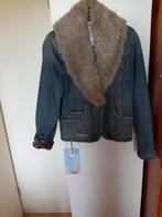 Gevoerd  winter spijkerjasje van YAYA bontkraag afneembaar, Ophalen of Verzenden, Zo goed als nieuw, Maat 38/40 (M), Blauw