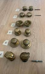 SETS Deurknoppen ANTIEK messing deurknop openslaande deuren, Antiek en Kunst, Ophalen of Verzenden
