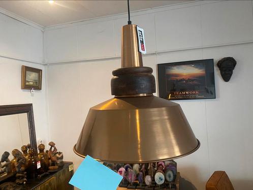 Grote hanglamp 40cm mango hout met koper van 159 nu 39,95, Huis en Inrichting, Lampen | Hanglampen, Nieuw, Minder dan 50 cm, Hout