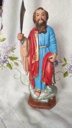 924 Mooi apart beeld van de H. Bartelhomeus - terra cotta, Ophalen of Verzenden, Zo goed als nieuw, Beeld(je), Christendom | Katholiek