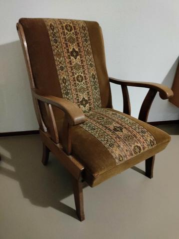 Gave vintage groene stoel 