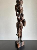 Halfnaakte balinese vrouw beeld, Antiek en Kunst, Kunst | Beelden en Houtsnijwerken, Ophalen of Verzenden