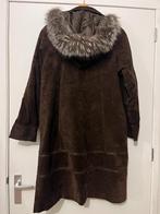 Vintage winterjas bruin suede afneembare capuchon maat 44, Bruin, Maat 42/44 (L), Ophalen of Verzenden, Zo goed als nieuw