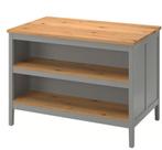 TORNVIKEN Keukeneiland, grijs/eiken, 126x77 cm, Huis en Inrichting, Keuken | Keukenelementen, Ophalen, Gebruikt, 100 tot 150 cm