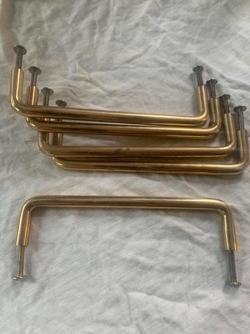 Vintage Koperen Handgrepen - 6 Stuks beschikbaar voor biedingen