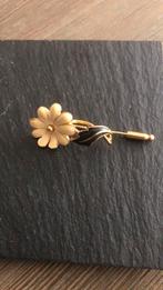 Broche bloem, Sieraden, Tassen en Uiterlijk, Broches, Ophalen of Verzenden, Zo goed als nieuw, Goud, Overige materialen