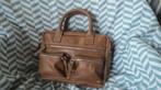 MicMacBags leren tas, handtas, bruin, grijs hengsel erbij, Sieraden, Tassen en Uiterlijk, Tassen | Schoudertassen, Overige merken
