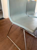 Lillanäs 4 groene leren eetkamerstoelen, Huis en Inrichting, Stoelen, Ophalen, Overige kleuren, Leer, Zo goed als nieuw