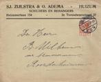 Huizum- Envelop - Sj Zijlstra & O. Adema -Schilders - 1933, Gebruikt, Verzenden