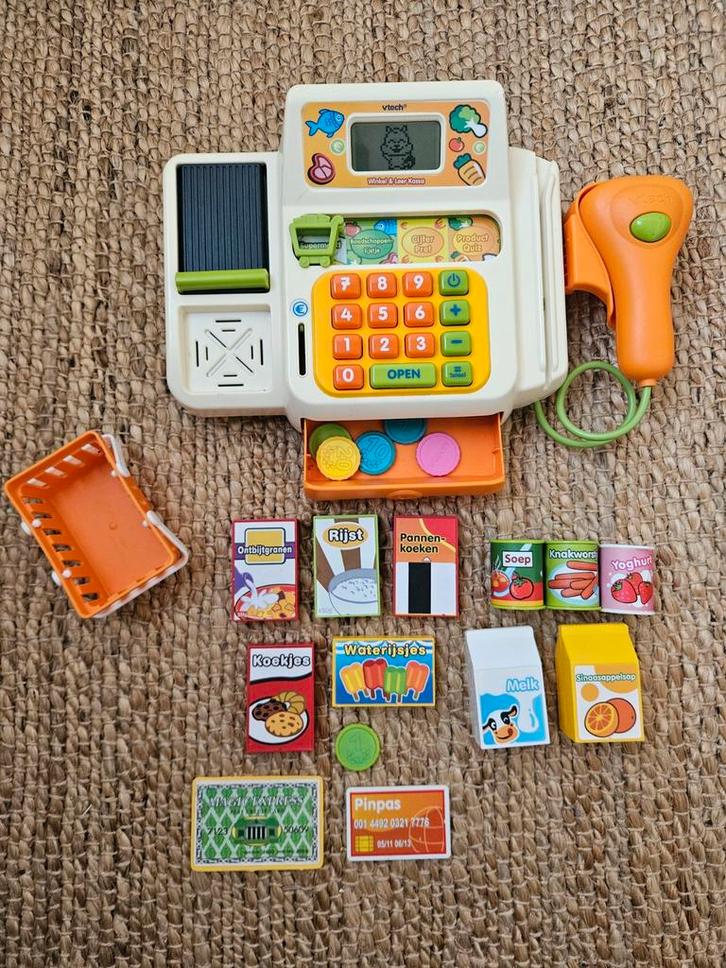 Vtech Winkel & Leer Kassa, interactief, werkende scanner, Kinderen en Baby's, Speelgoed | Educatief en Creatief, Gebruikt, Elektronica