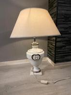 Mooie tafellamp met kap, 2 stuks, zilver/wit met diamantjes, Huis en Inrichting, Lampen | Tafellampen, Ophalen, Zo goed als nieuw