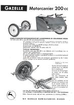 Gazelle 200 cc motorcarrier Sachs (GA12), Ophalen of Verzenden, Overige merken