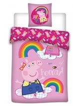 Peppa Pig Dekbedovertrek 135 x 200 cm - Katoen, Kinderen en Baby's, Kinderkamer | Beddengoed, Meisje, Dekbedovertrek, Nieuw, Ophalen of Verzenden