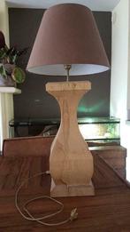 Grote, massieve, houten tafellamp, Huis en Inrichting, Lampen | Tafellampen, Gebruikt, Ophalen of Verzenden, Teak, 75 cm of meer
