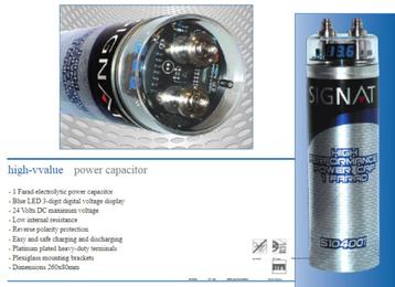 SIGNAT S104001 Condensator Powercap 1 Farad met LED Display beschikbaar voor biedingen
