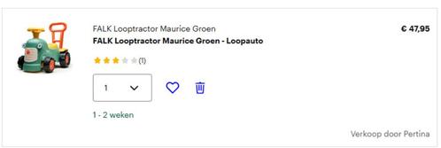 FALK Looptractor Maurice Groen - Loopauto, Kinderen en Baby's, Speelgoed | Buiten | Voertuigen en Loopfietsen, Zo goed als nieuw