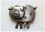 Broche varken met beweeglijke pootjes JJ Jonette, Ophalen, Zo goed als nieuw, Zilver, Overige materialen