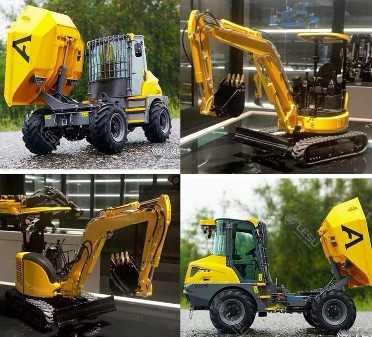 Set minigraver + dumper Lesu RC 1/14 BouwKit, Hobby en Vrije tijd, Modelbouw | Radiografisch | Auto's, Nieuw, Auto offroad, Overige typen