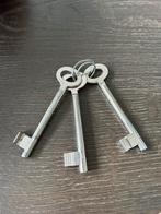 Nemef poortsleutel 3x 91/19, Ophalen of Verzenden, Gebruikt, IJzer, Slot