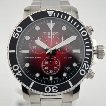 Tissot Seastar 1000 Quartz Chrono 45.5mm – Rode Wijzerplaat beschikbaar voor biedingen