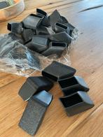 Flooq Stoelpootbeschermers Zwart 45x25mm, Ophalen, Kunststof, Zwart, Nieuw