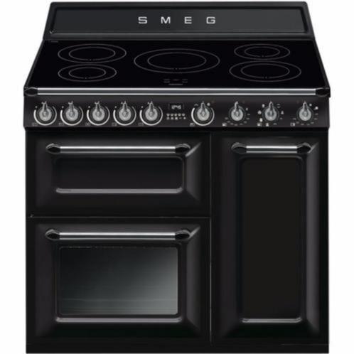 Let op...Smeg TR93IBL2 90cm Inductie fornuis...Grote Korting, Witgoed en Apparatuur, Fornuizen, Nieuw, Vrijstaand, Inductie, 5 kookzones of meer