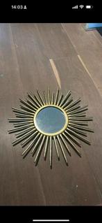 Spiegel goudkleurig zon, Huis en Inrichting, Woonaccessoires | Spiegels, Ophalen, Minder dan 50 cm, Rond, Zo goed als nieuw