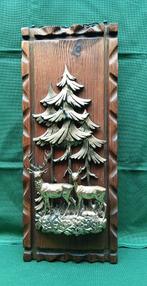 Vintage hert met ree hanger kerst, Ophalen of Verzenden, Gebruikt