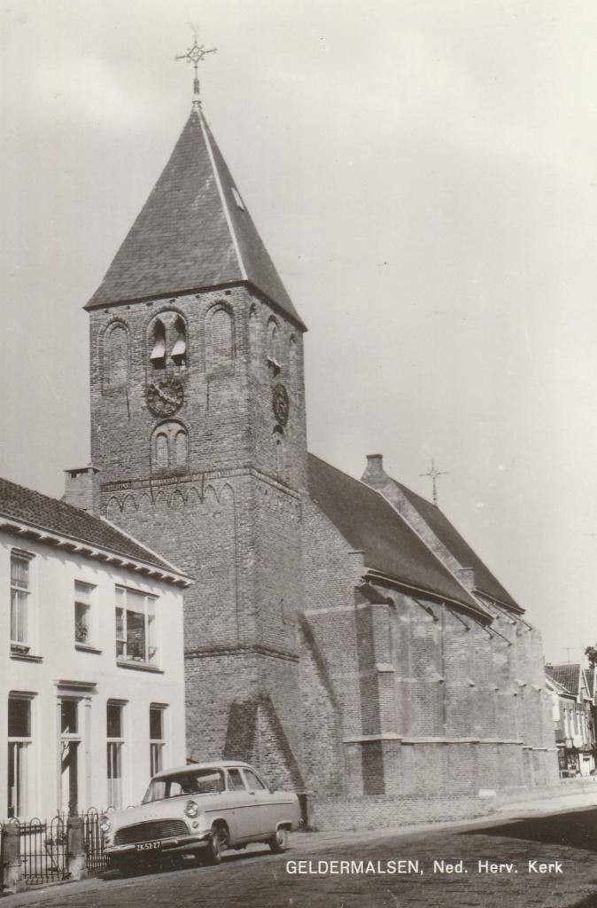 OPEL KAPTEIN JAREN60 KERK GELDERMALSEN ZEER MOOI KAART KL225, Ophalen of Verzenden, 1940 tot 1960, Gelopen