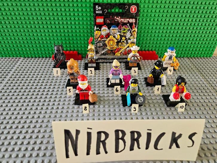 Lego 8833 verzamel minifiguren serie 8 Los, Kinderen en Baby's, Speelgoed | Duplo en Lego, Zo goed als nieuw, Lego, Complete set