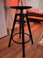 IKEA Adjustable Bar Stool – Black, Zwart, Industrial / Modern, Ophalen of Verzenden, Zo goed als nieuw