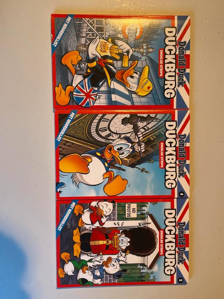 Donald Duck Duckburg - Engels leren, Boeken, Stripboeken, Zo goed als nieuw, Meerdere stripboeken, Ophalen of Verzenden