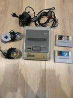 Super Nintendo (SNES) Compleet met Games, Spelcomputers en Games, Spelcomputers | Nintendo Super NES, Verzenden, Gebruikt, Met 2 controllers