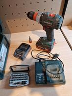 Metabo BS 18 LT Quick,  met 2 accus , oplader en Metabox, Variabele snelheid, Ophalen of Verzenden, Boor- en Schroefmachine, Gebruikt