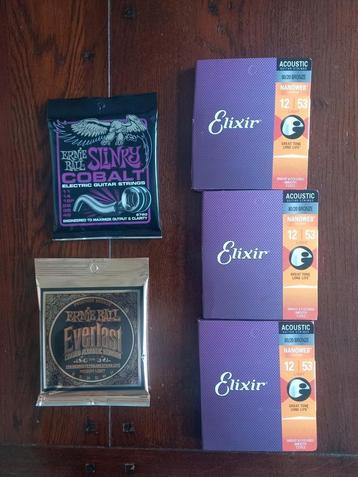 Elixer Snaren 11052   en Ernie Ball snaren beschikbaar voor biedingen