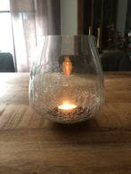 Glazen windlicht 1/2 craquele, Ophalen, Zo goed als nieuw