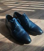 Herenschoenen, leer Navy blauw maat 41 | Berto Lucci Milano, Kleding | Heren, Blauw, Ophalen of Verzenden, Zo goed als nieuw, Berto Lucci Milano